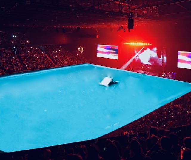 H2X water show circus pool inside arena
